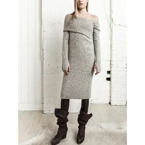 Nicholas K Women's Cypress Sweater Dress, Size XXS, Stone Heather. Alpaca Blend